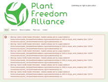 Tablet Screenshot of plantfreedomalliance.org
